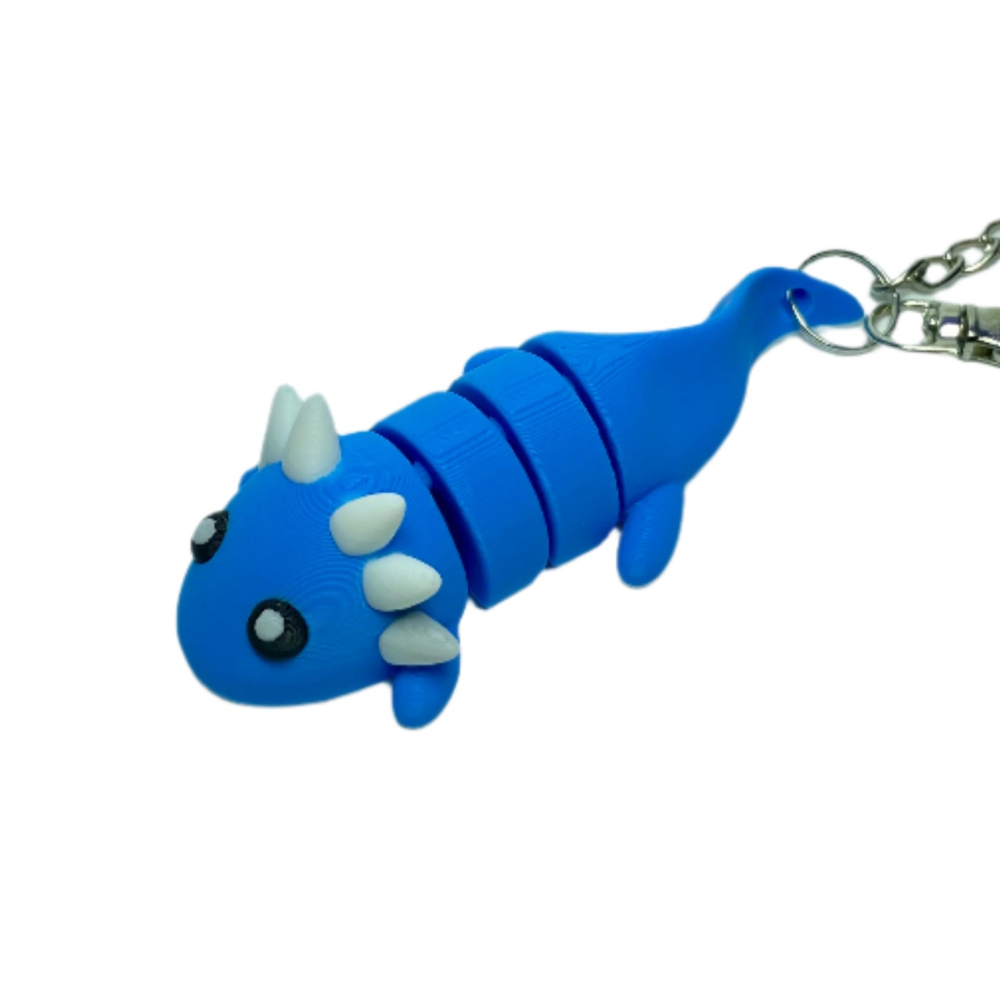 3D printed blue axolotl keychain fidget toy