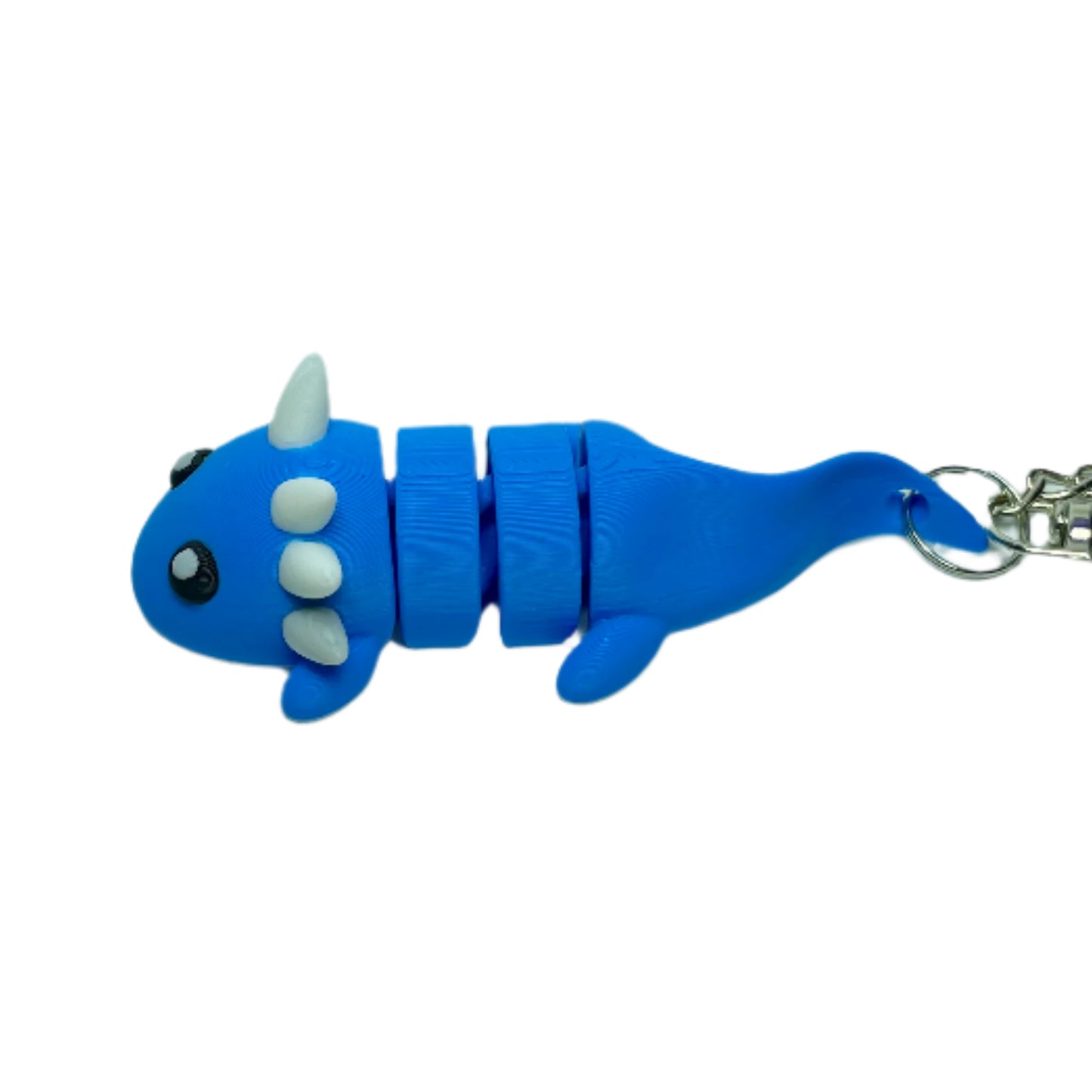 3D printed blue axolotl keychain fidget toy