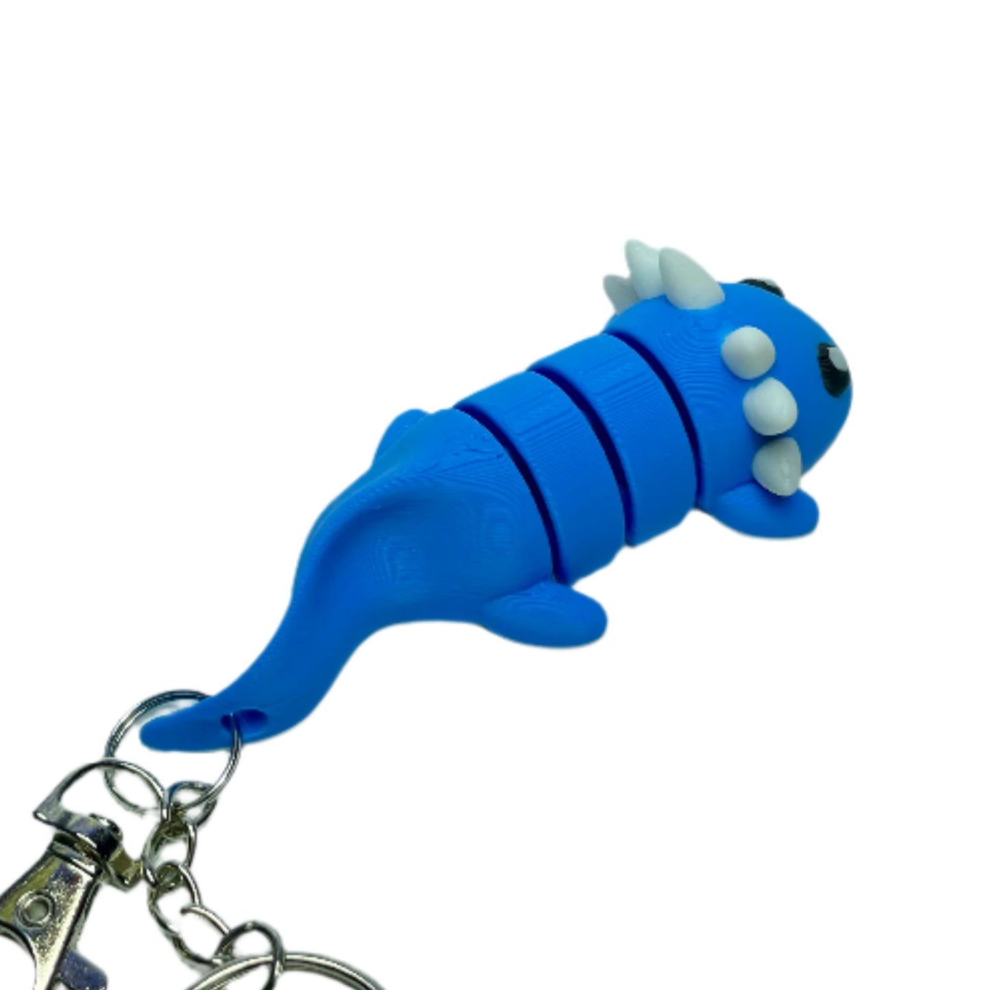 3D printed blue axolotl keychain fidget toy