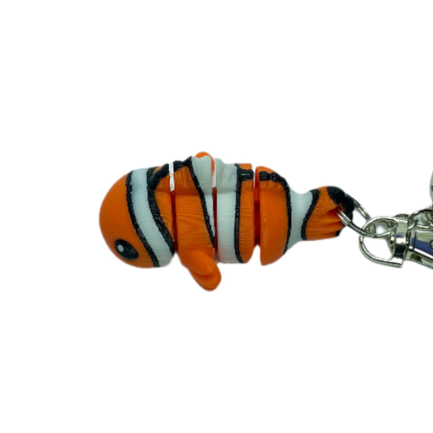 3D printed flexible clownfish nemo keychain