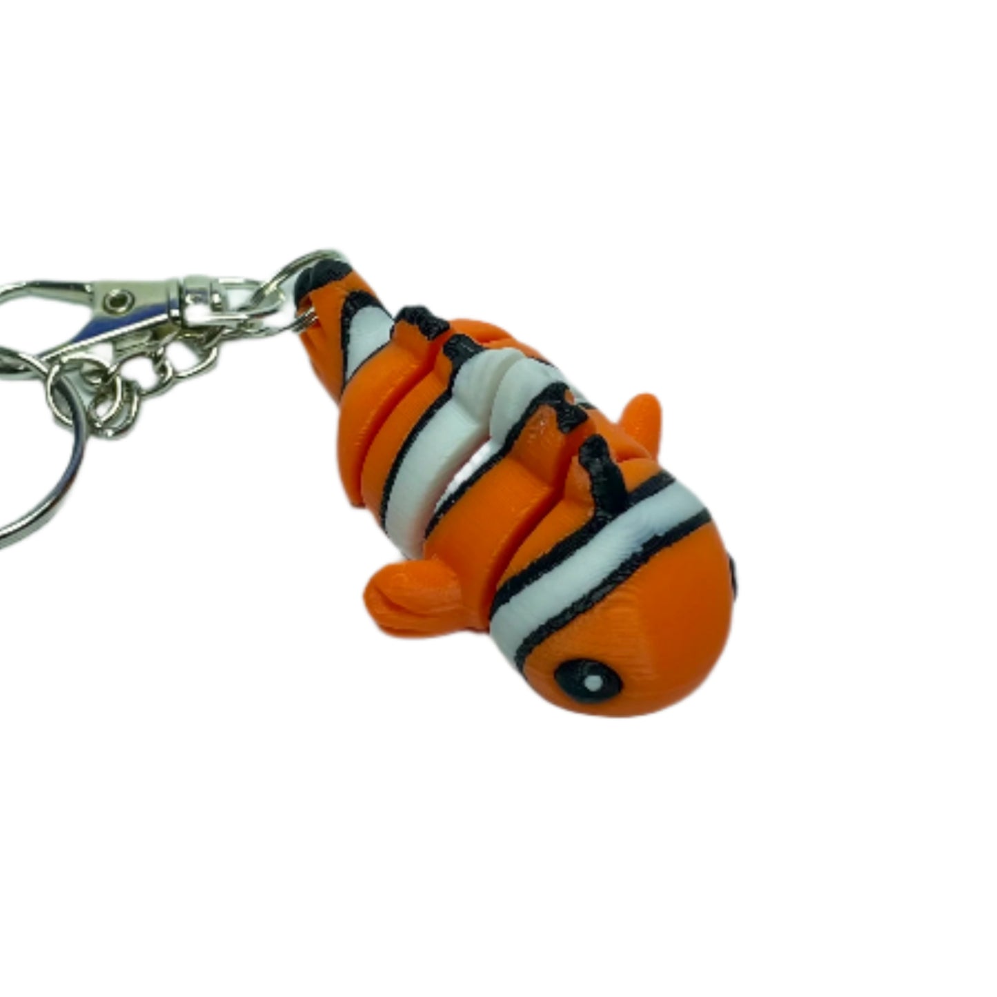 3D printed flexible clownfish nemo keychain