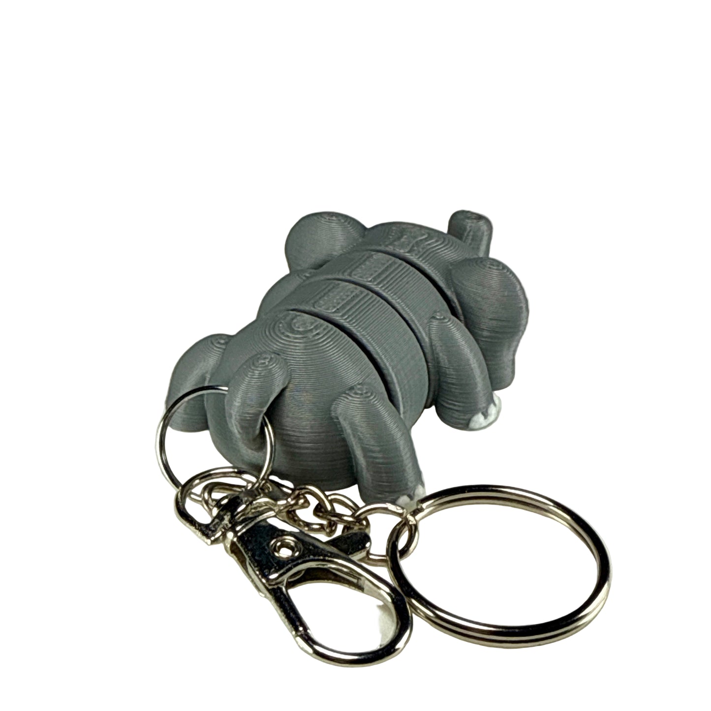Elephant - 3D Printed Pet Keychain - Flexible Articulating Fidget Stress Relief Toy