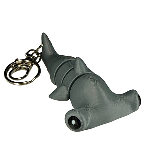 Hammerhead Shark - 3D Printed Pet Keychain - Flexible Articulating Fidget Stress Relief Toy