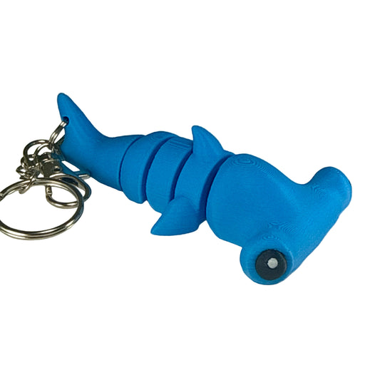 Hammerhead Shark - 3D Printed Pet Keychain - Flexible Articulating Fidget Stress Relief Toy
