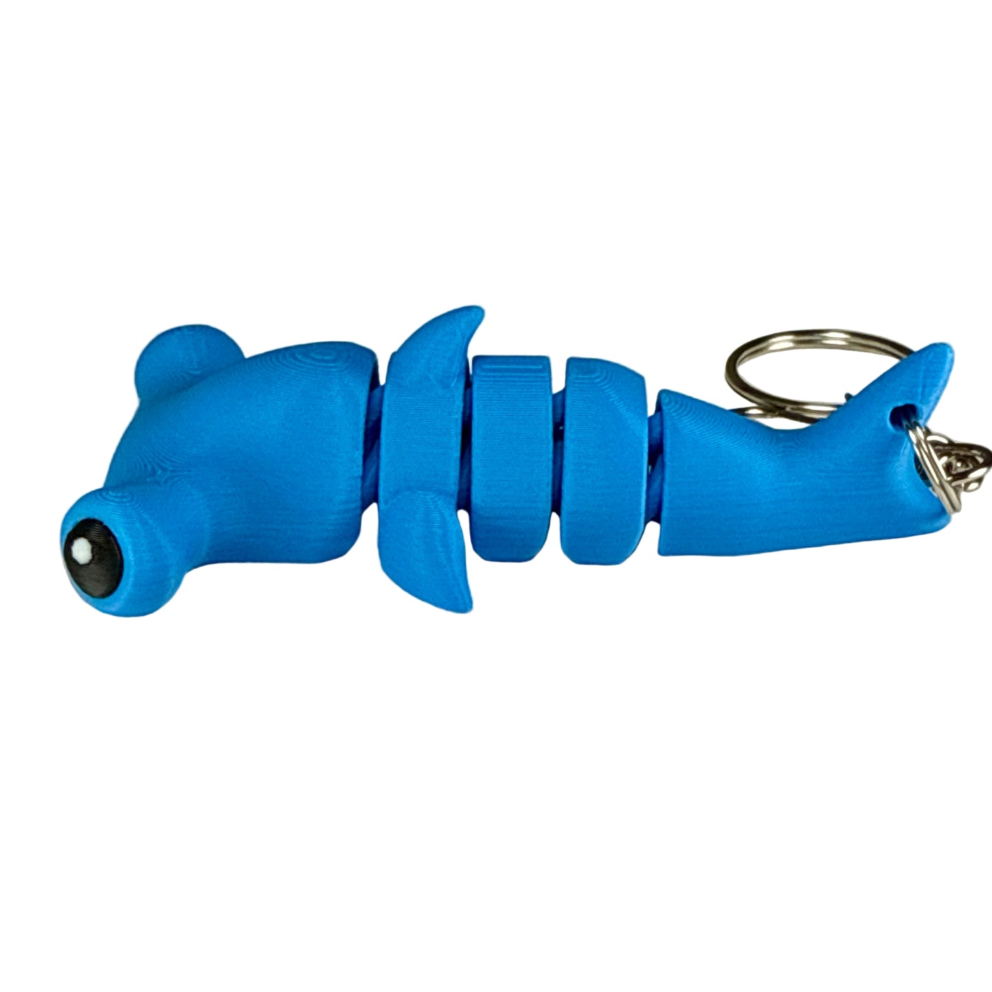 Hammerhead Shark - 3D Printed Pet Keychain - Flexible Articulating Fidget Stress Relief Toy
