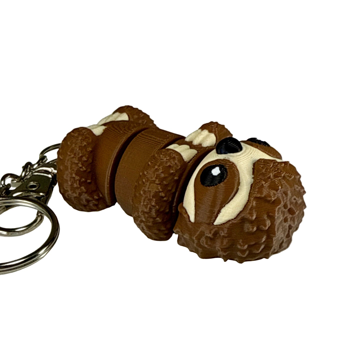 Sloth - 3D Printed Pet Keychain - Flexible Articulating Fidget Stress Relief Toy