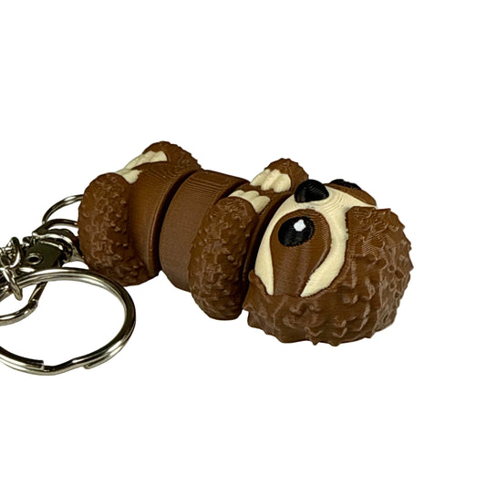 Sloth - 3D Printed Pet Keychain - Flexible Articulating Fidget Stress Relief Toy