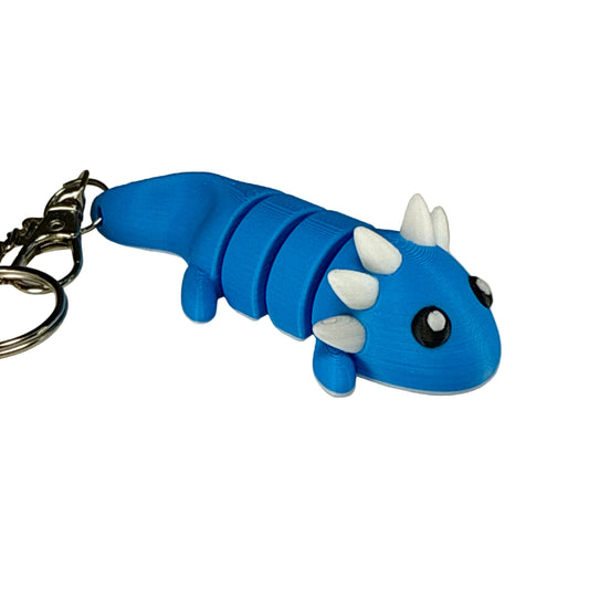 Axolotl - 3D Printed Pet Keychain - Flexible Articulating Fidget Stress Relief Toy