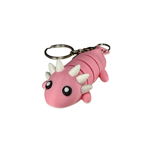 Axolotl - 3D Printed Pet Keychain - Flexible Articulating Fidget Stress Relief Toy