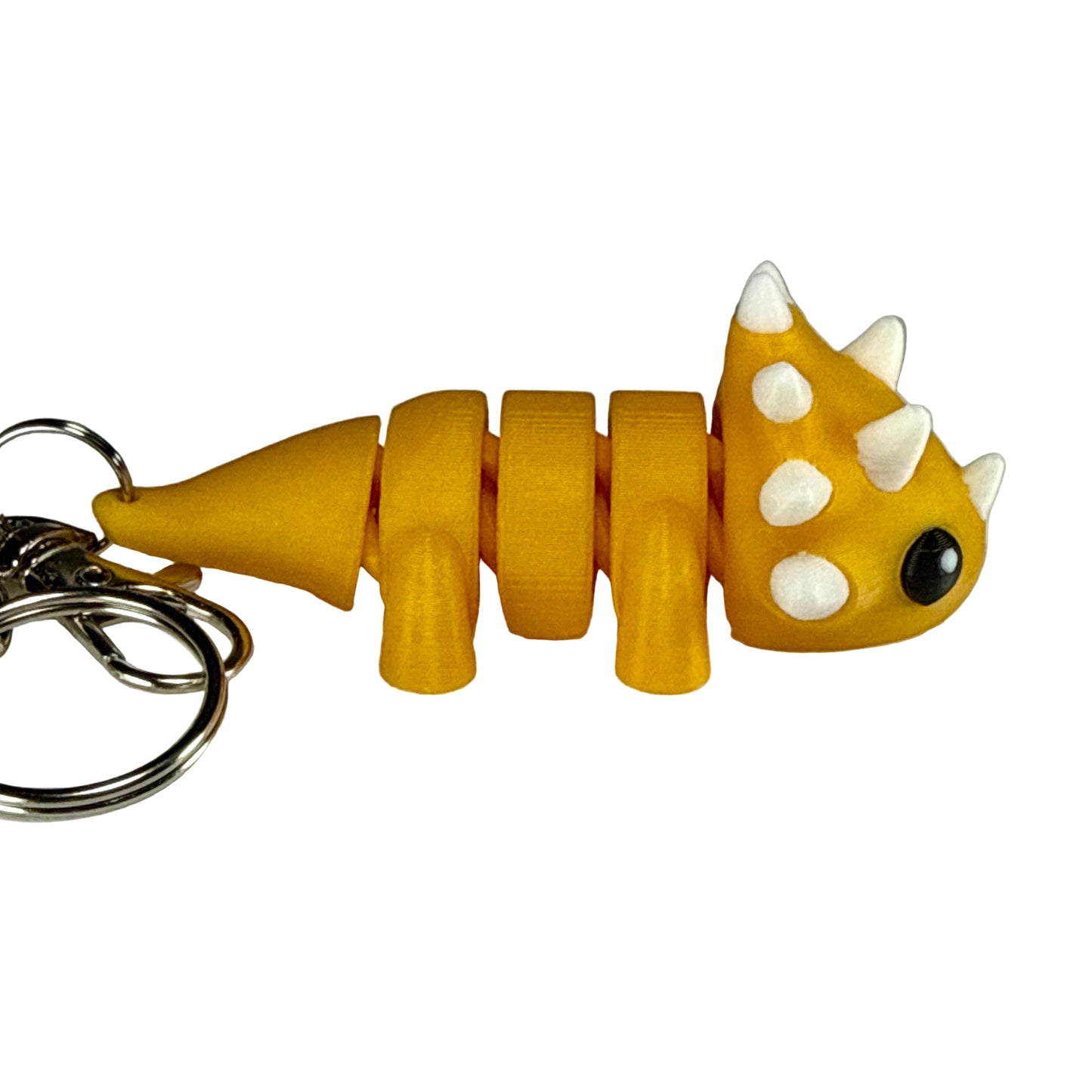 Triceratops - 3D Printed Pet Keychain - Flexible Articulating Fidget Stress Relief Toy
