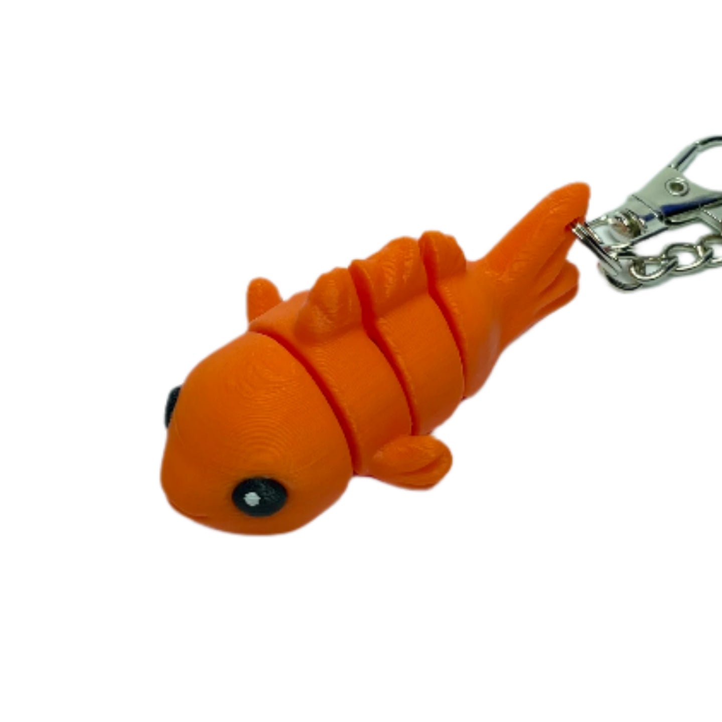 3D printed flexible goldfish keychain fidget toy