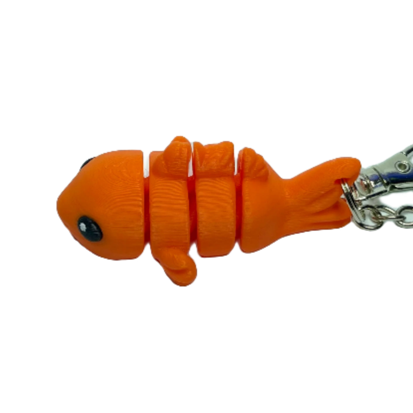 3D printed flexible goldfish keychain fidget toy
