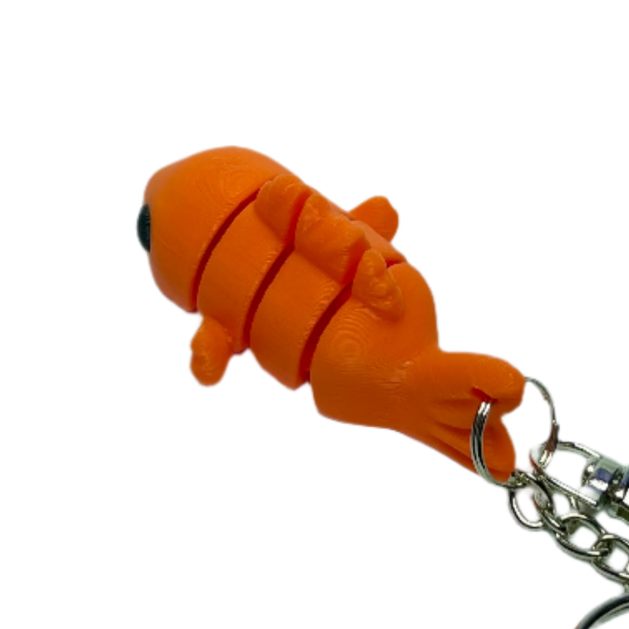 3D printed flexible goldfish keychain fidget toy