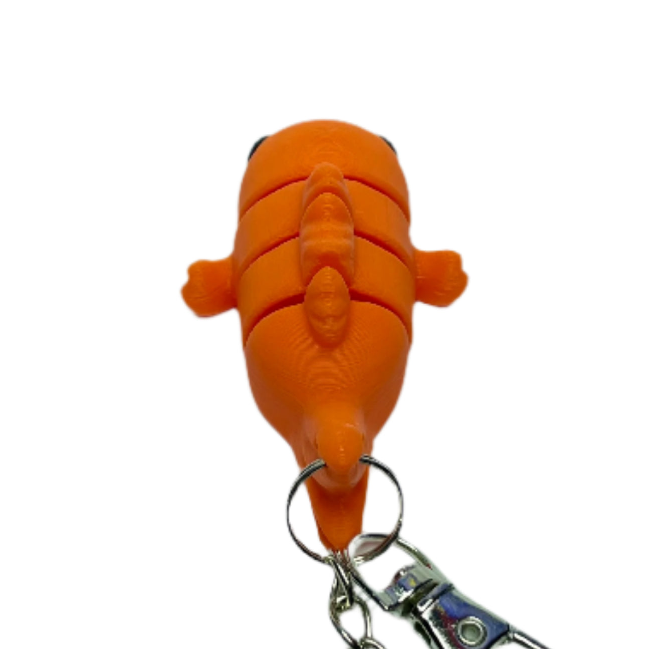 3D printed flexible goldfish keychain fidget toy