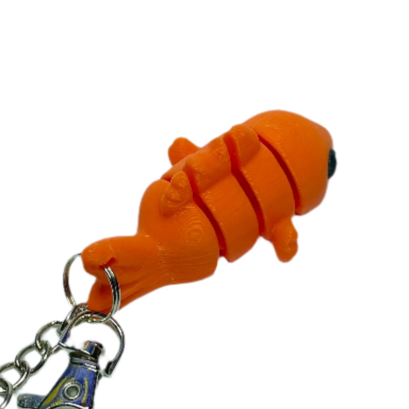 3D printed flexible goldfish keychain fidget toy