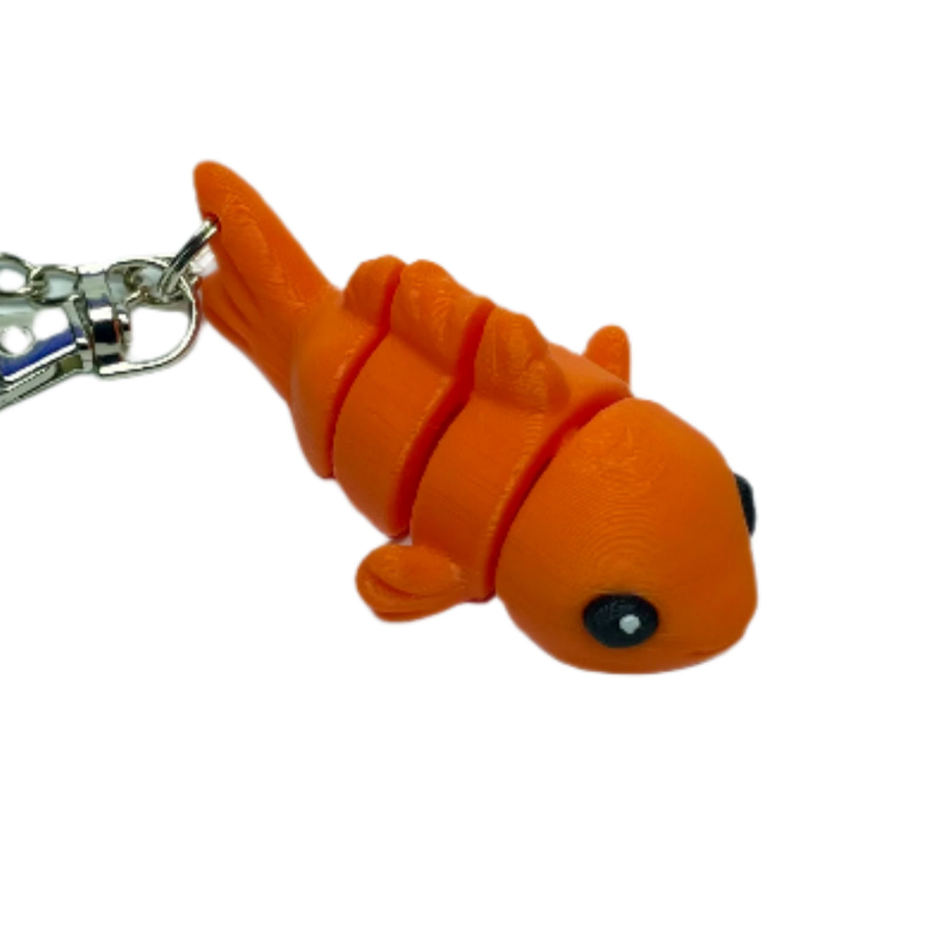 3D printed flexible goldfish keychain fidget toy