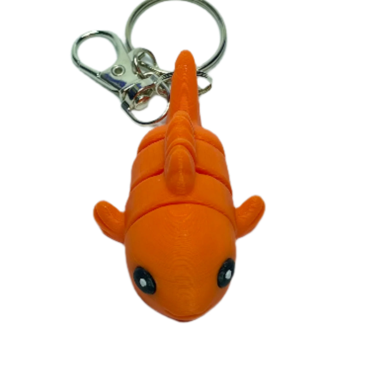 3D printed flexible goldfish keychain fidget toy