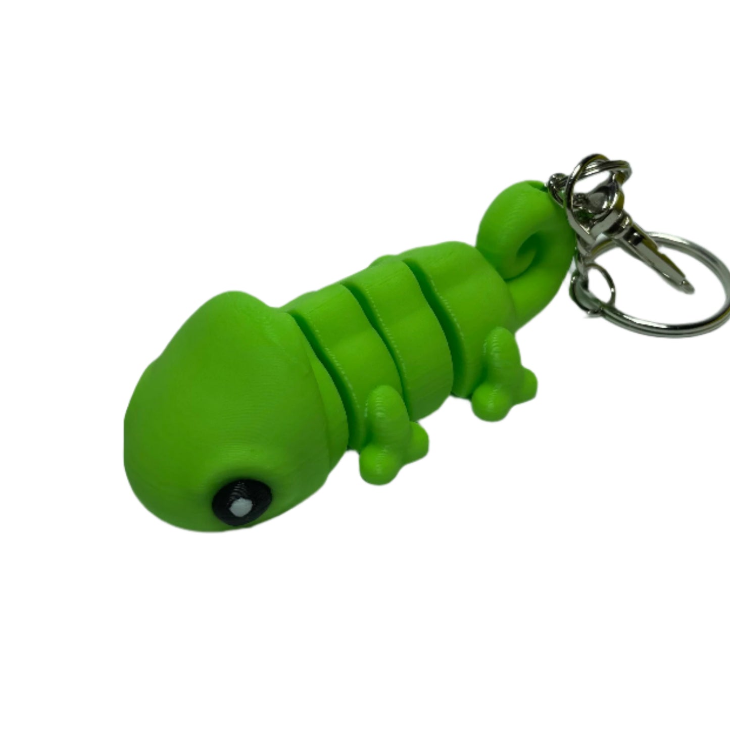 3D printed flexible chameleon keychain