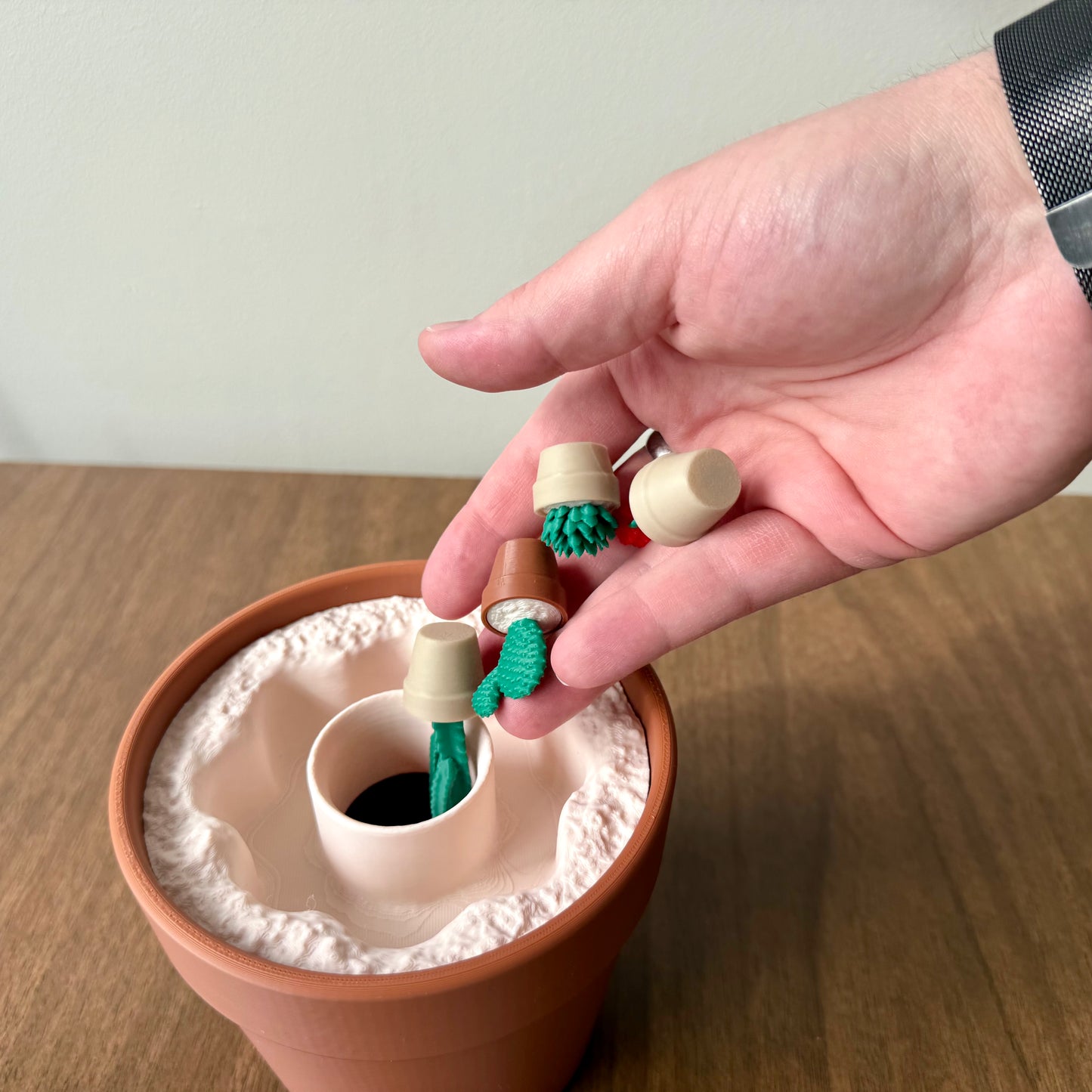 Cactus Chess Set – Roll-up Cactus Themed 3D-Printed Chess Board