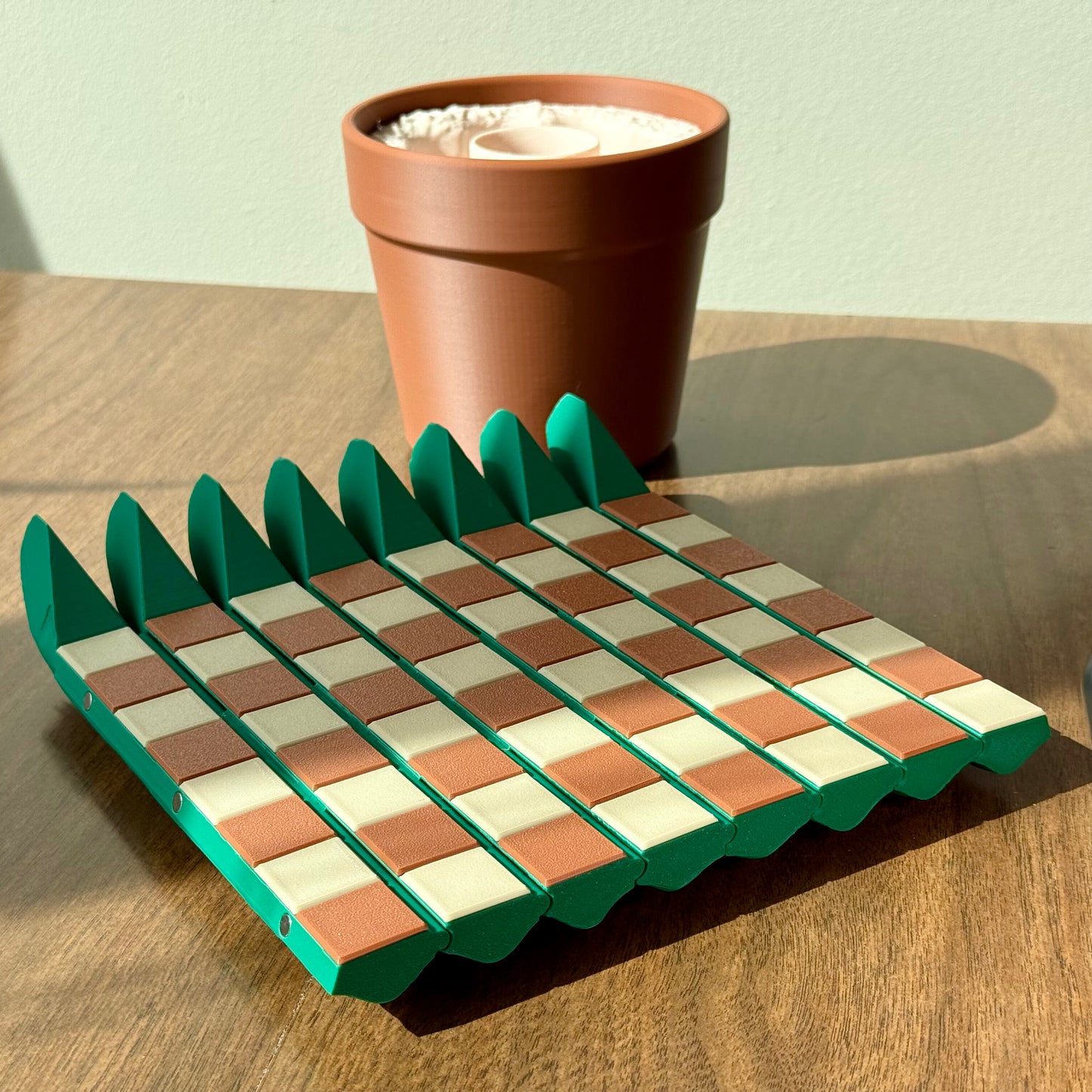Cactus Chess Set – Roll-up Cactus Themed 3D-Printed Chess Board