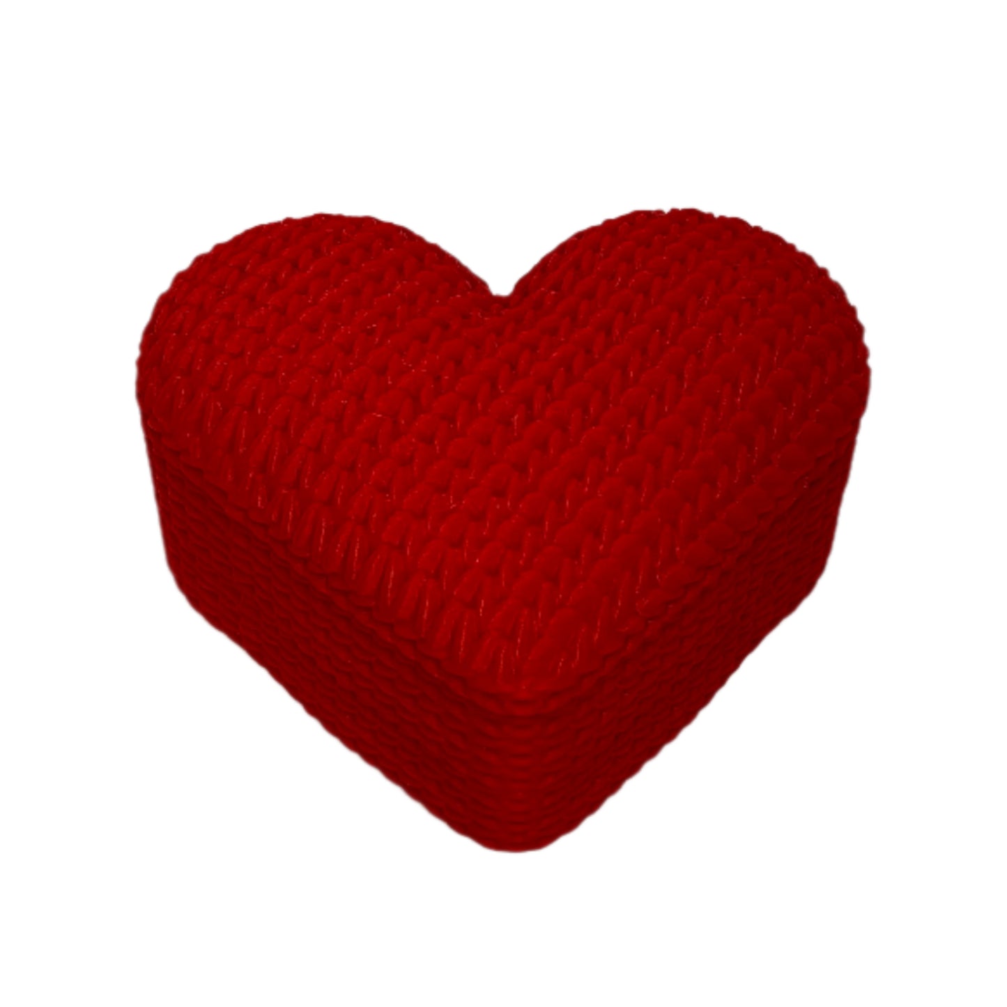 Heart-Shaped Knit Texture Gift Box with Magnetic Lid and Divider