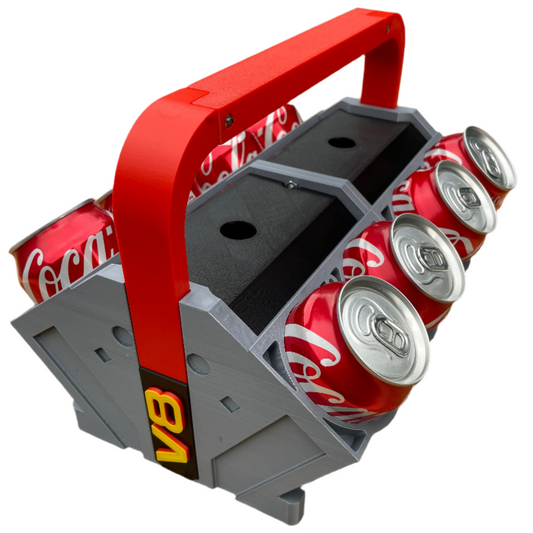 V8 Engine Drink Cooler - Fits 8 Standard Cans 12oz - Many Color Options!
