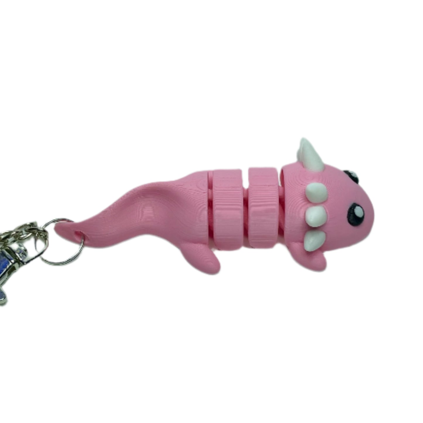 3D printed pink axolotl keychain fidget toy