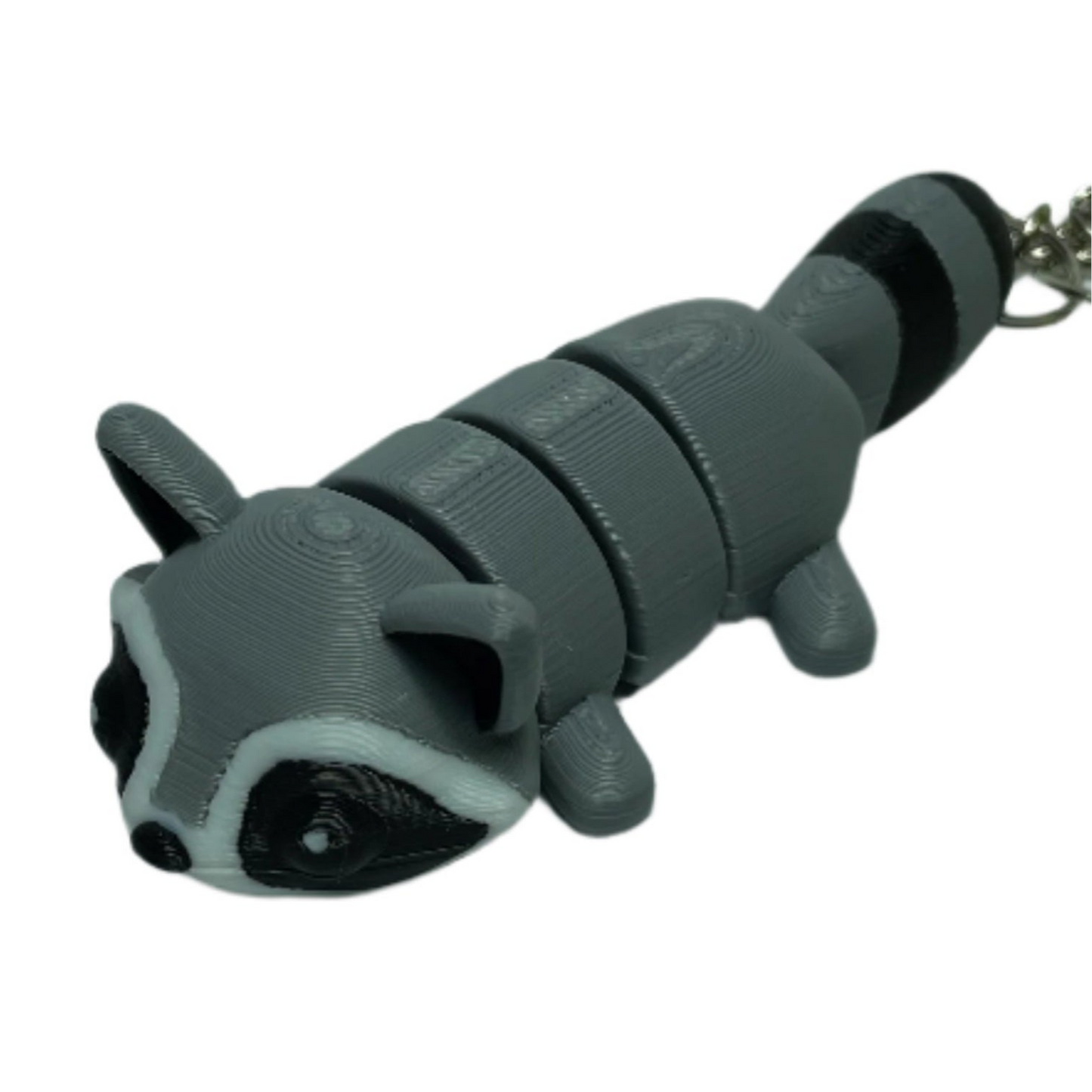 Raccoon - "Flexi-Pet" Keychain Fidget Stress Relief Toy [3D Printed]