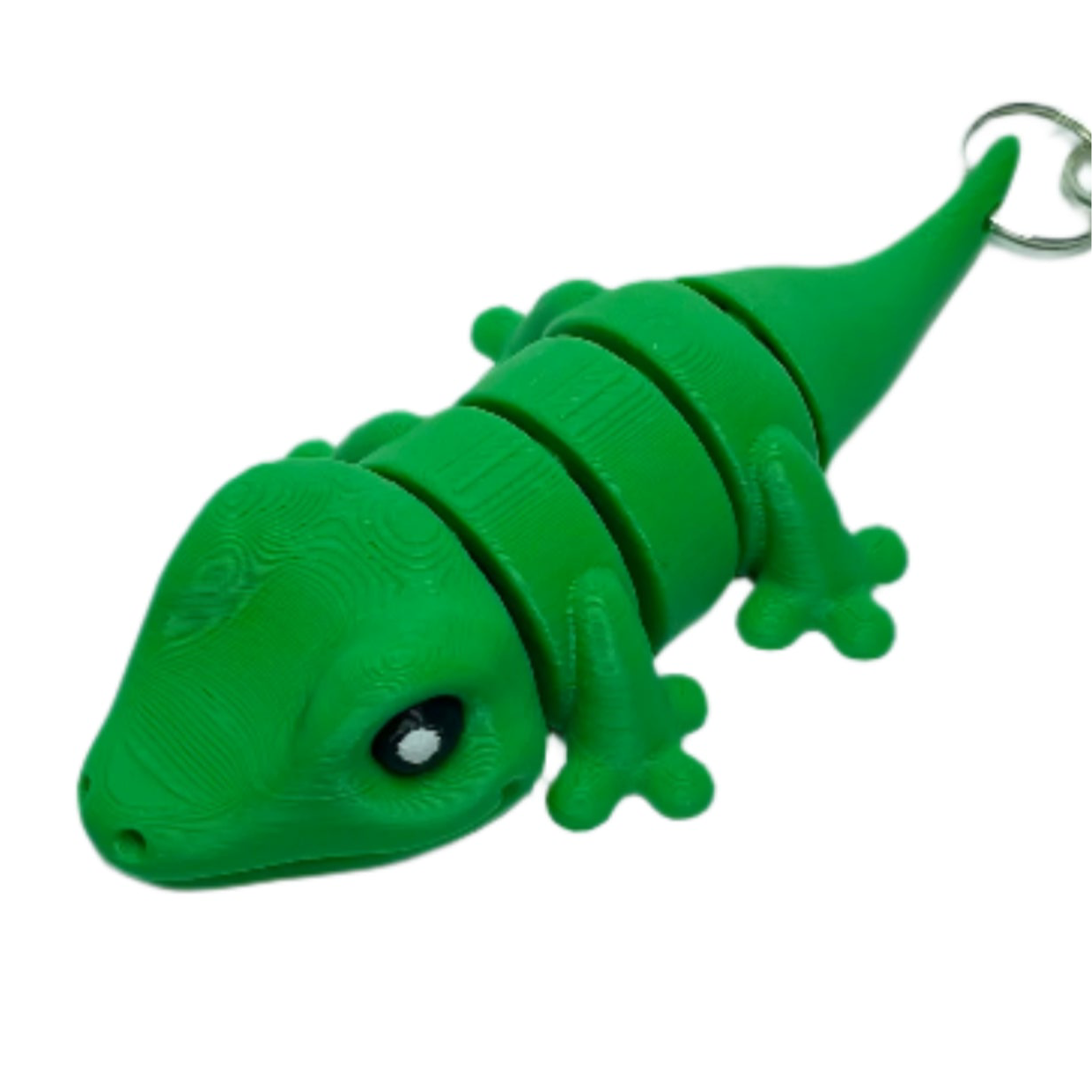 Gecko - "Flexi-Pet" Keychain Fidget Stress Relief Toy [3D Printed]