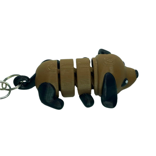Puppy Dog - "Flexi-Pet" Keychain Fidget Stress Relief Toy [3D Printed]