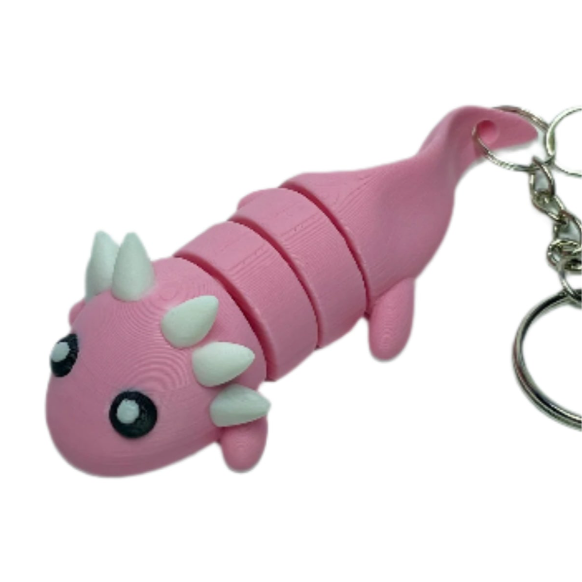 Axolotl - "Flexi-Pet" Keychain Fidget Stress Relief Toy [3D Printed] Multiple Colors!