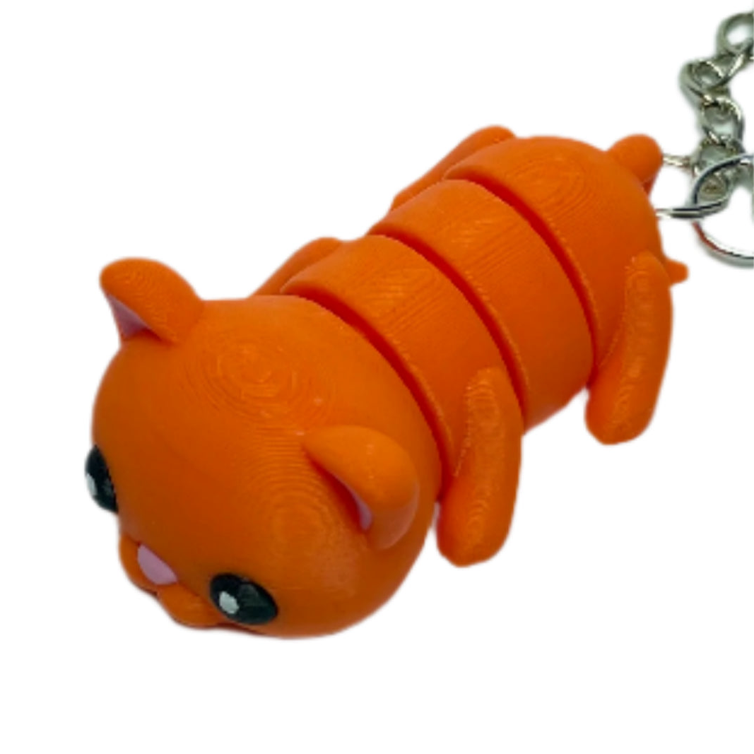 Kitty Cat - "Flexi-Pet" Keychain Fidget Stress Relief Toy [3D Printed] Multiple Colors!