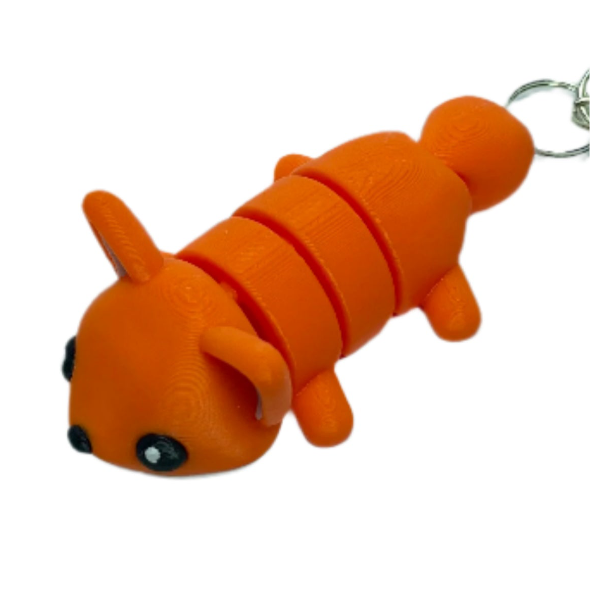 Fox - "Flexi-Pet" Keychain Fidget Stress Relief Toy [3D Printed] Multiple Colors!