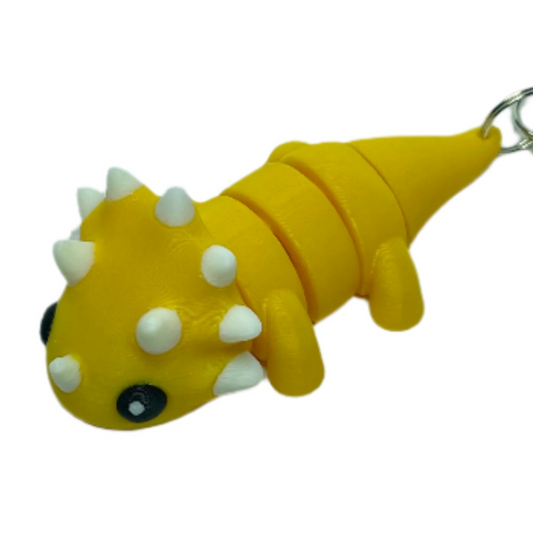 Triceratops - "Flexi-Pet" Keychain Fidget Stress Relief Toy [3D Printed]