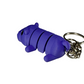 Hippo - 3D Printed Pet Keychain - Flexible Articulating Fidget Stress Relief Toy