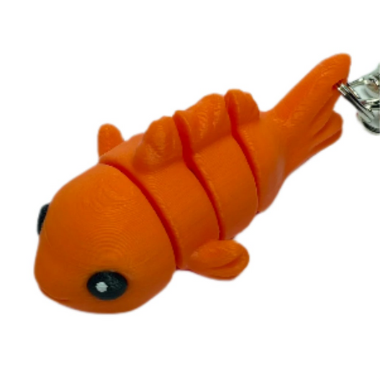 Goldfish - "Flexi-Pet" Keychain Fidget Stress Relief Toy [3D Printed]