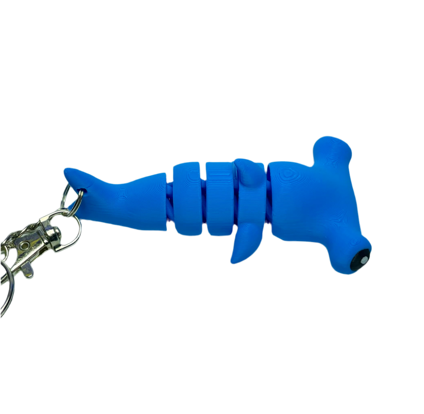 Hammerhead Shark - "Flexi-Pet" Keychain Fidget Stress Relief Toy [3D Printed] Multiple Colors!