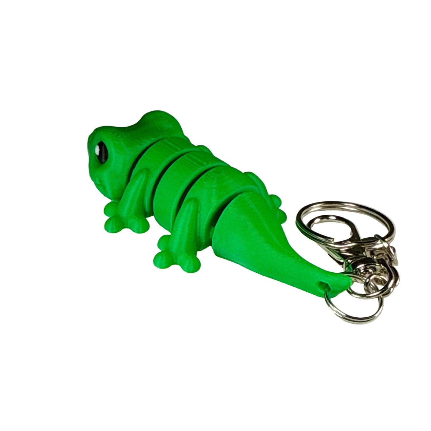 Gecko - 3D Printed Pet Keychain - Flexible Articulating Fidget Stress Relief Toy
