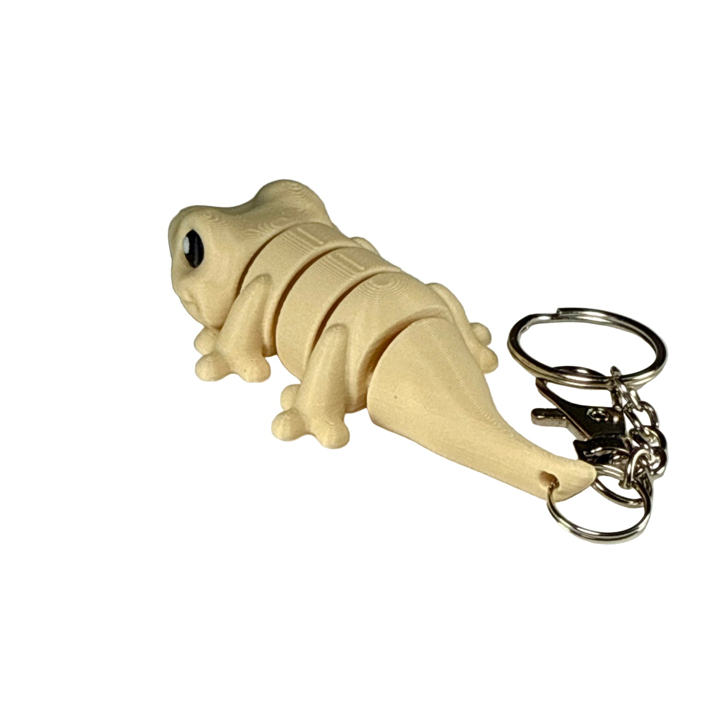 Gecko - 3D Printed Pet Keychain - Flexible Articulating Fidget Stress Relief Toy