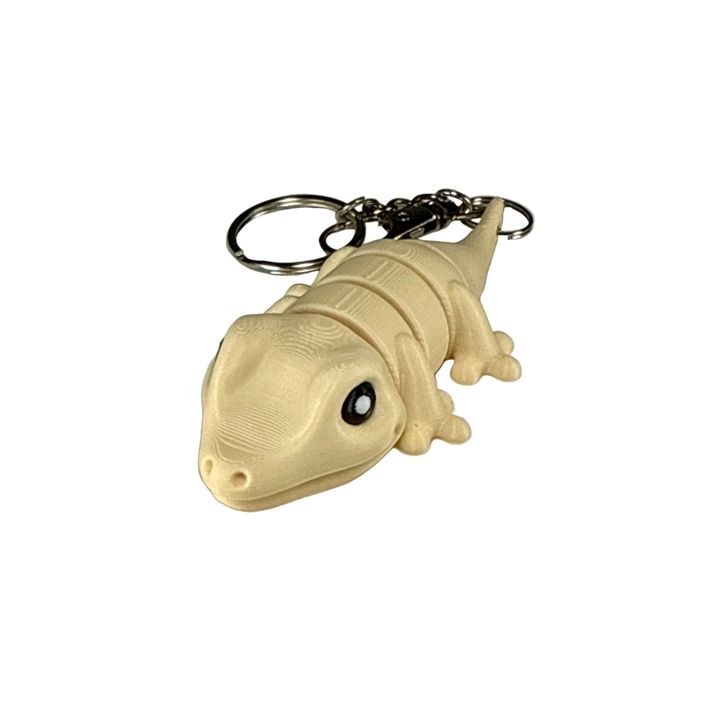 Gecko - 3D Printed Pet Keychain - Flexible Articulating Fidget Stress Relief Toy