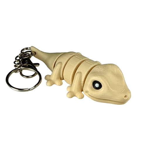 Gecko - 3D Printed Pet Keychain - Flexible Articulating Fidget Stress Relief Toy