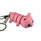 Pig - 3D Printed Pet Keychain - Flexible Articulating Fidget Stress Relief Toy