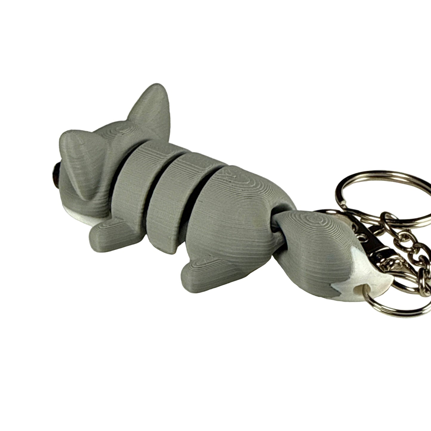 Fox - 3D Printed Pet Keychain - Flexible Articulating Fidget Stress Relief Toy