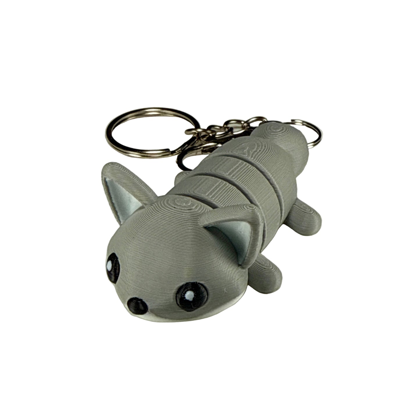 Fox - 3D Printed Pet Keychain - Flexible Articulating Fidget Stress Relief Toy