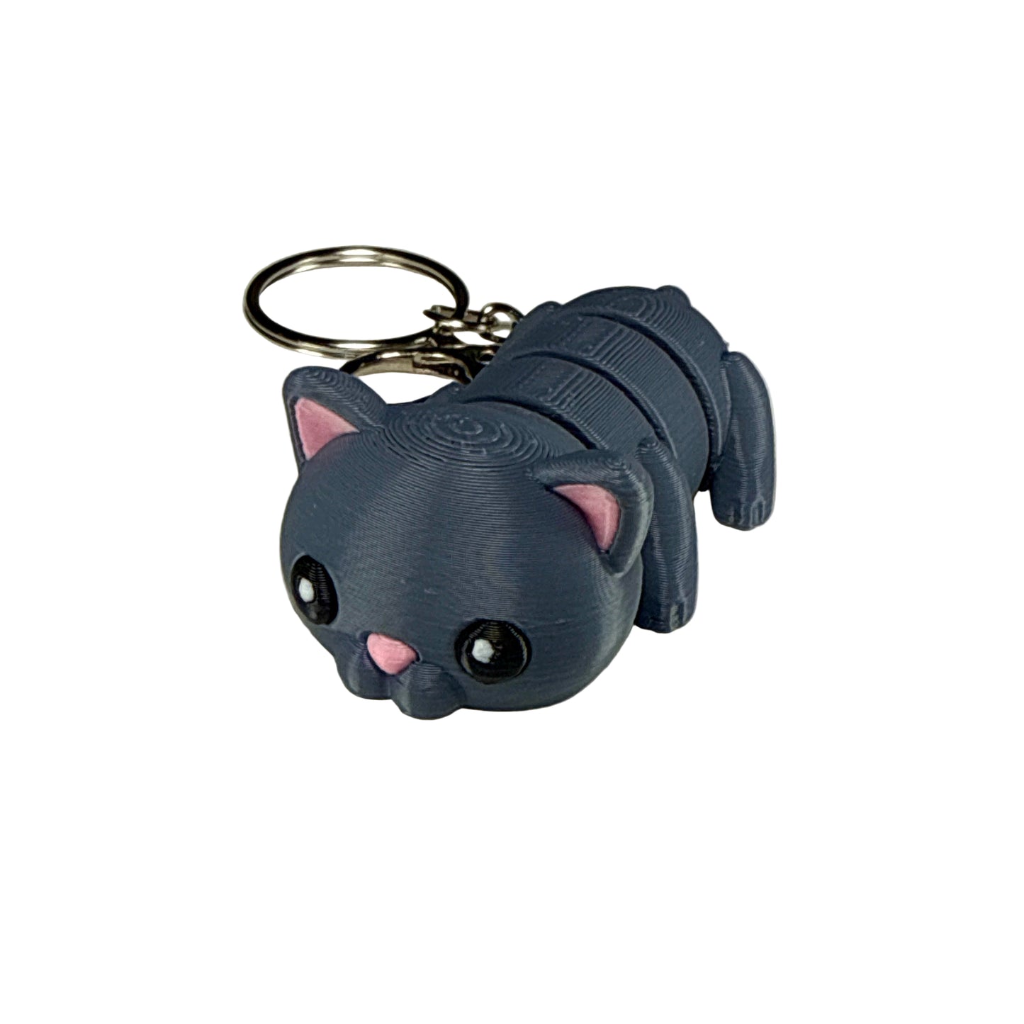 Kitty Cat - 3D Printed Pet Keychain - Flexible Articulating Fidget Stress Relief Toy