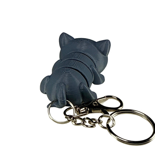 Kitty Cat - 3D Printed Pet Keychain - Flexible Articulating Fidget Stress Relief Toy