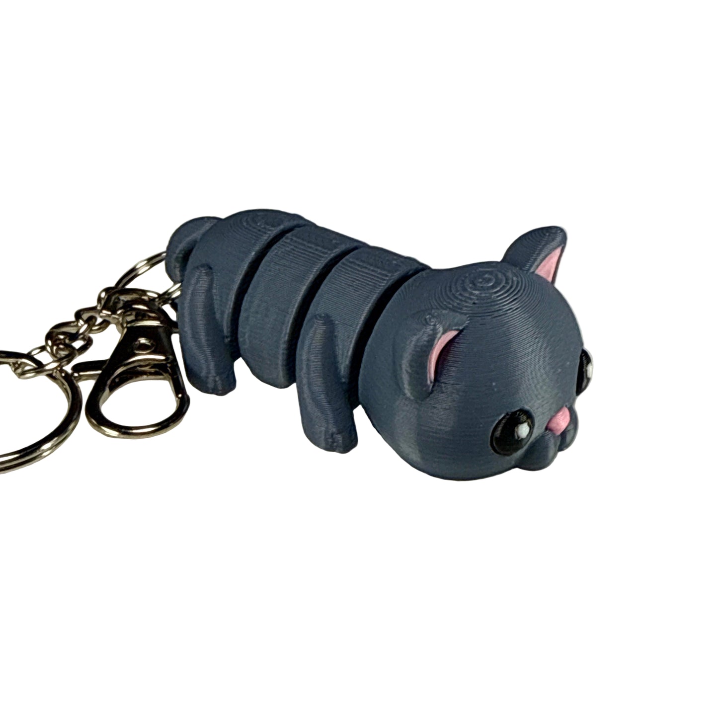 Kitty Cat - 3D Printed Pet Keychain - Flexible Articulating Fidget Stress Relief Toy