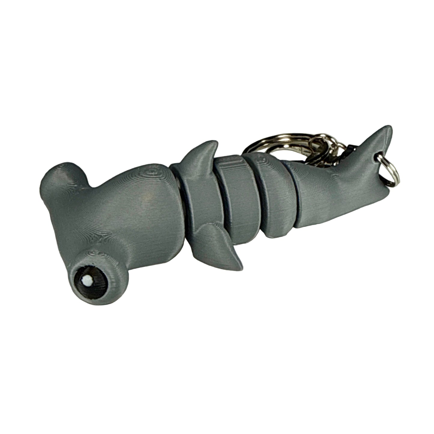 Hammerhead Shark - 3D Printed Pet Keychain - Flexible Articulating Fidget Stress Relief Toy