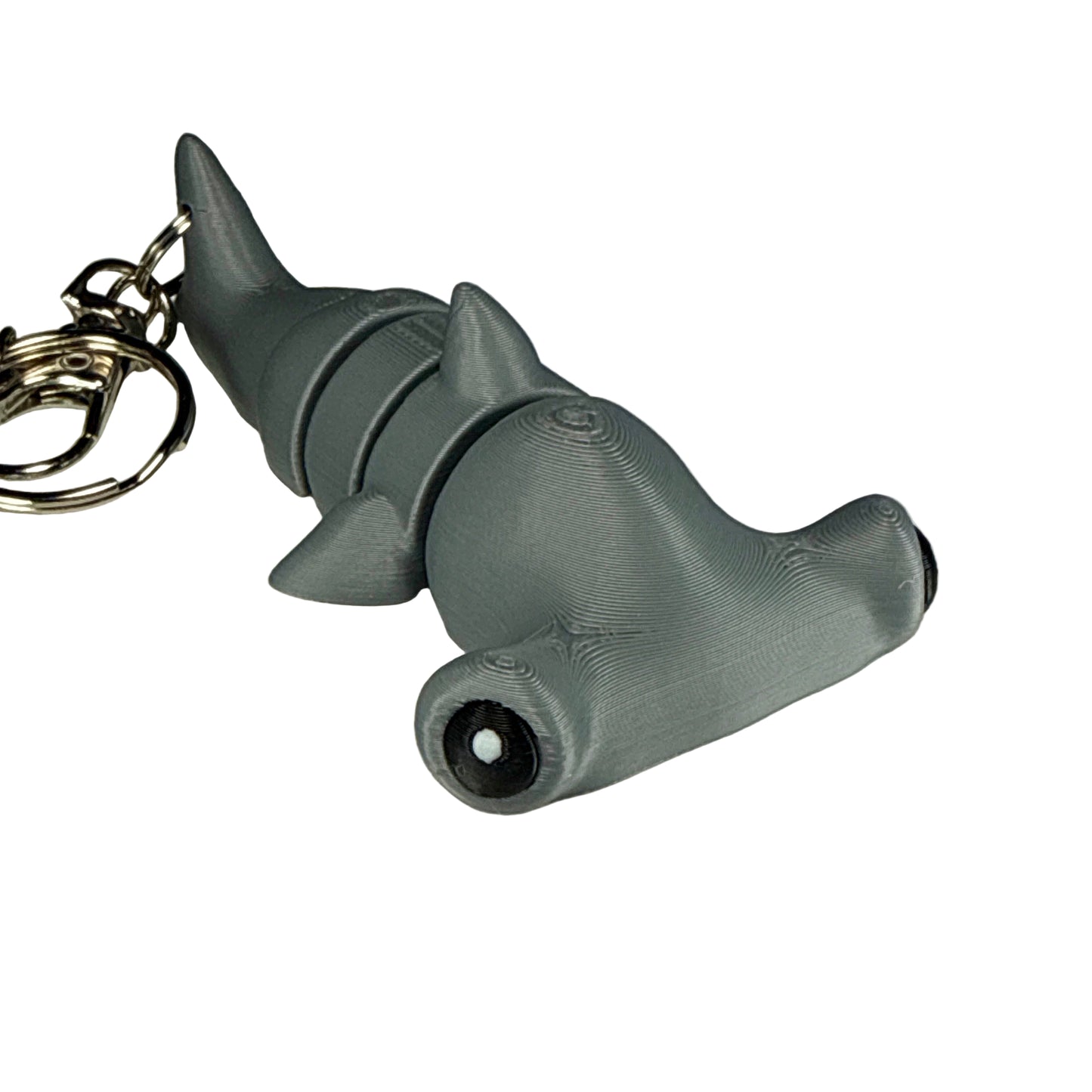 Hammerhead Shark - 3D Printed Pet Keychain - Flexible Articulating Fidget Stress Relief Toy