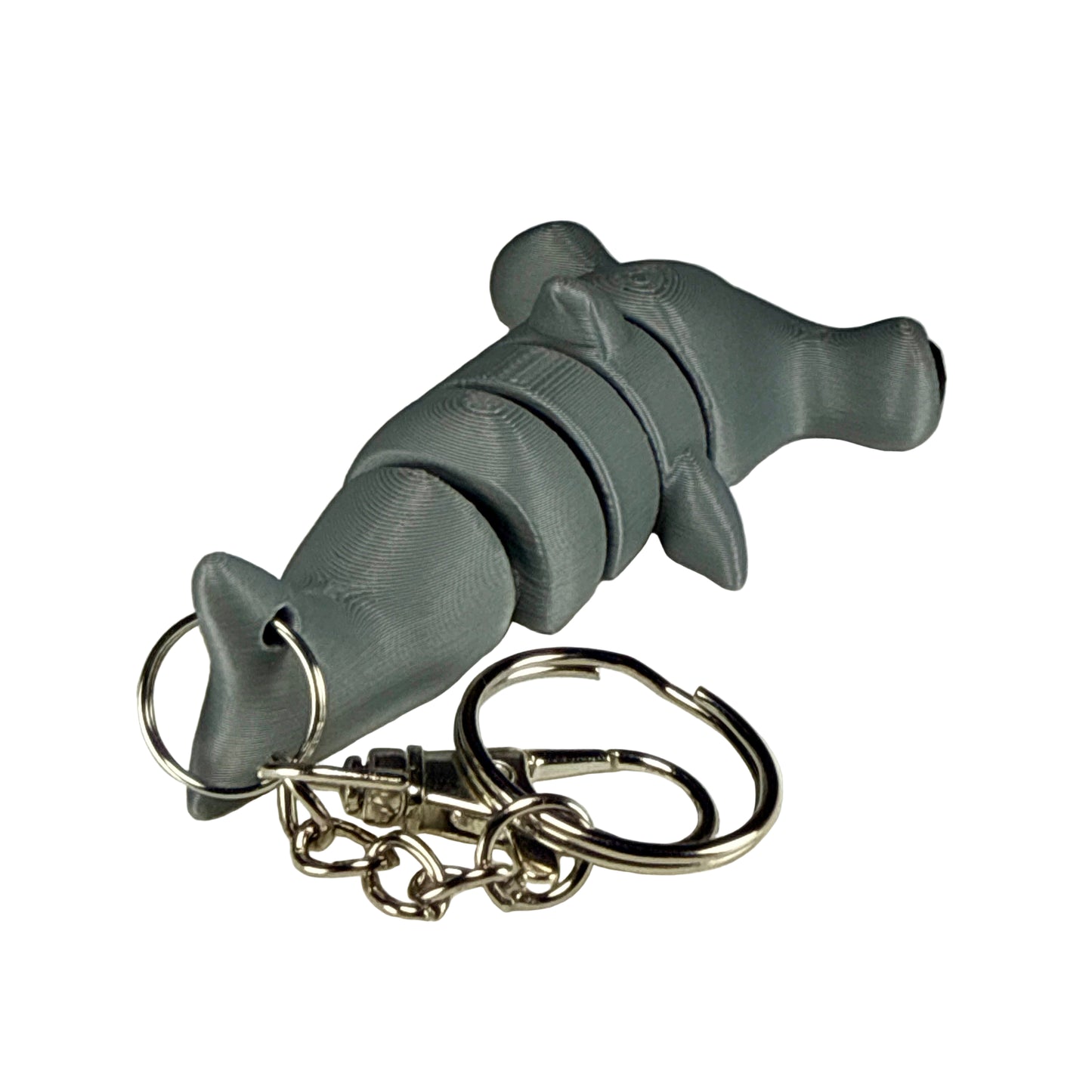 Hammerhead Shark - 3D Printed Pet Keychain - Flexible Articulating Fidget Stress Relief Toy